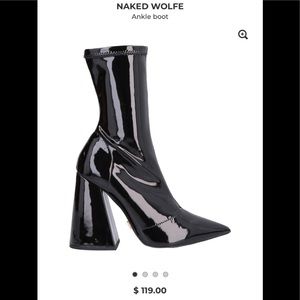 ***NWT Naked Wolfe Patent Ankle Boots